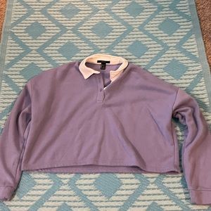 Purple collared shirt sweater